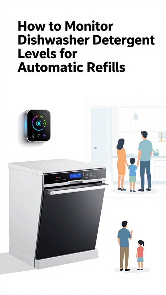 dishwasher detergent level monitoring