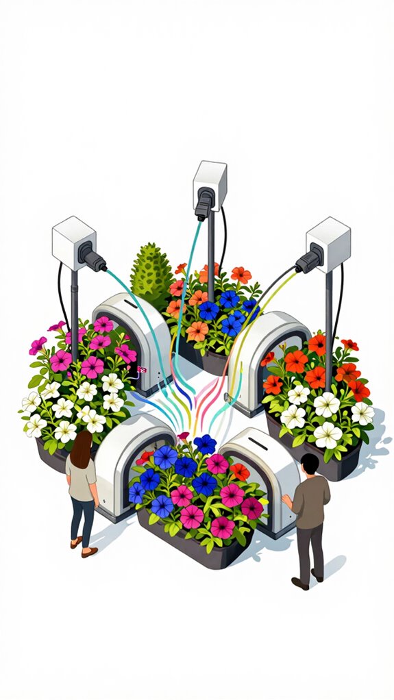 smart irrigation for petunias