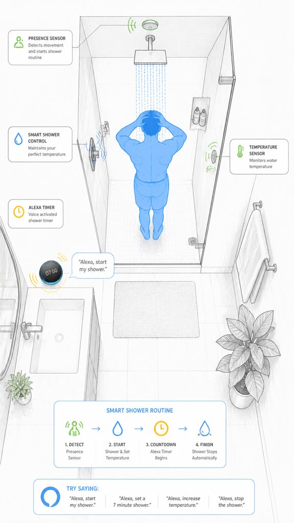 alexa shower time automation