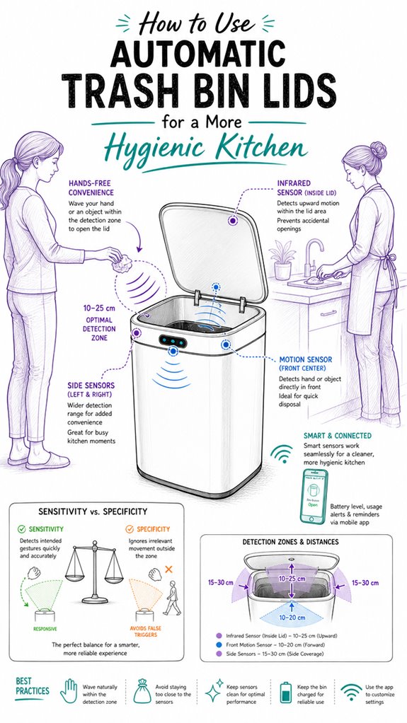 automatic trash lid usage