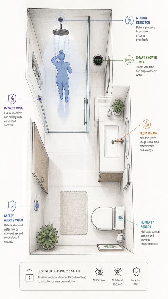 discreet secure shower automation