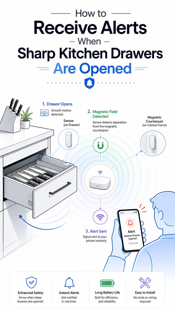 kitchen drawer open alerts