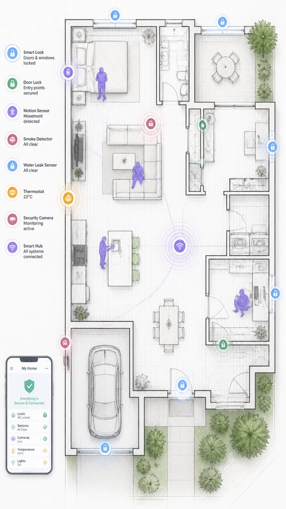 smart auto locking home system