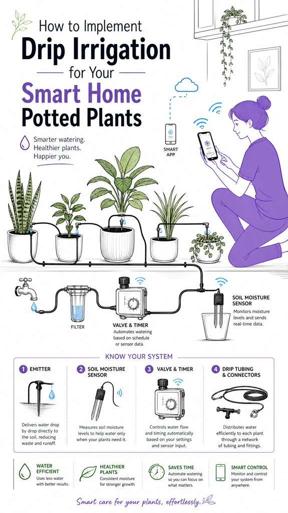 smart drip irrigation setup